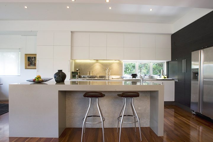kitchen designers Brisbane, solid surface island, corian benchtop