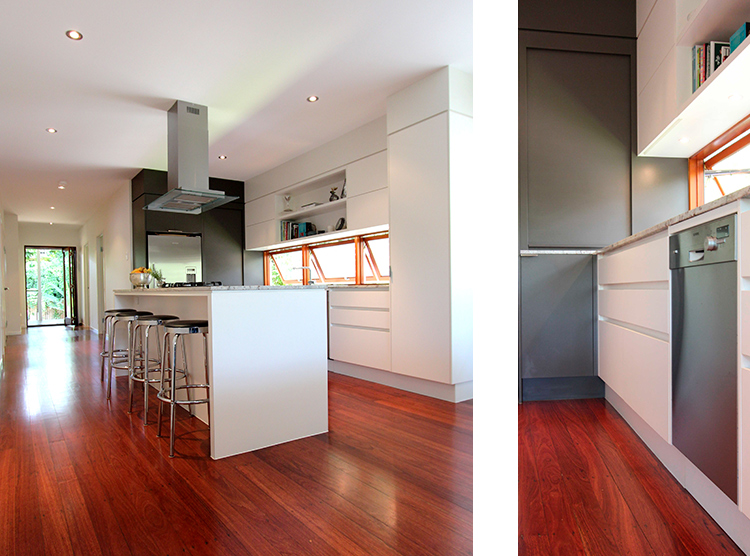 kitchen renovation Brisbane, cooktop on island, family kitchen